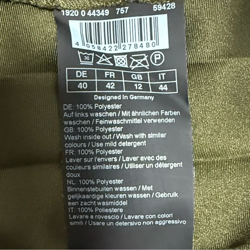Hallhuber Olive Green Pleated Midi Skirt size EA 40